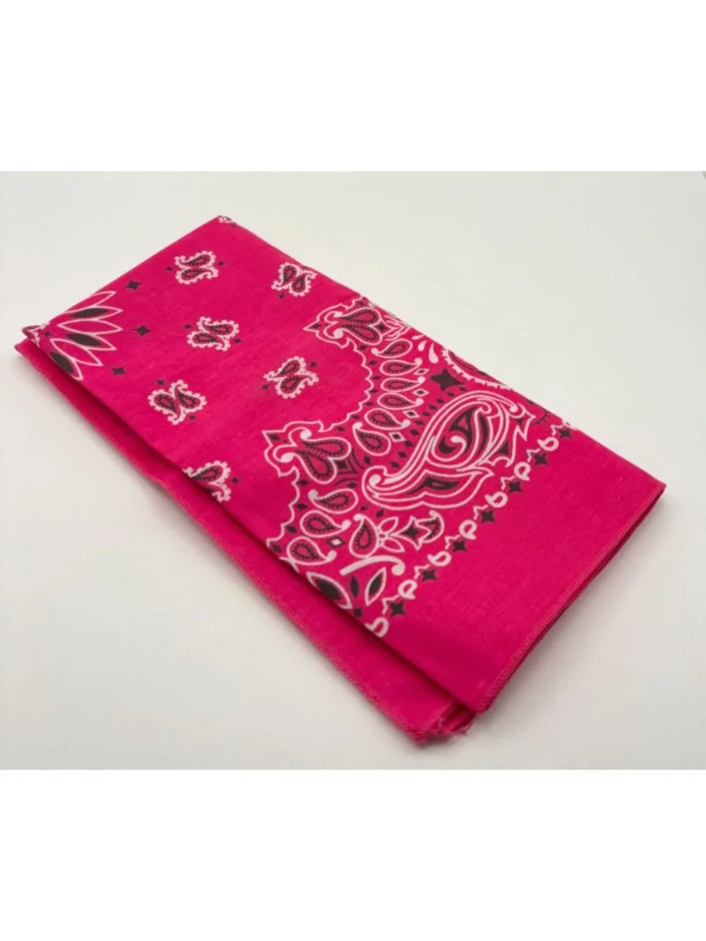 Hot Pink Paisley Bandana Hav-A-Hank 100% Cotton Square 21